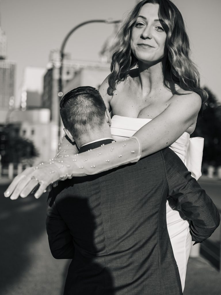 Romantic couple during Buffalo couples photography session