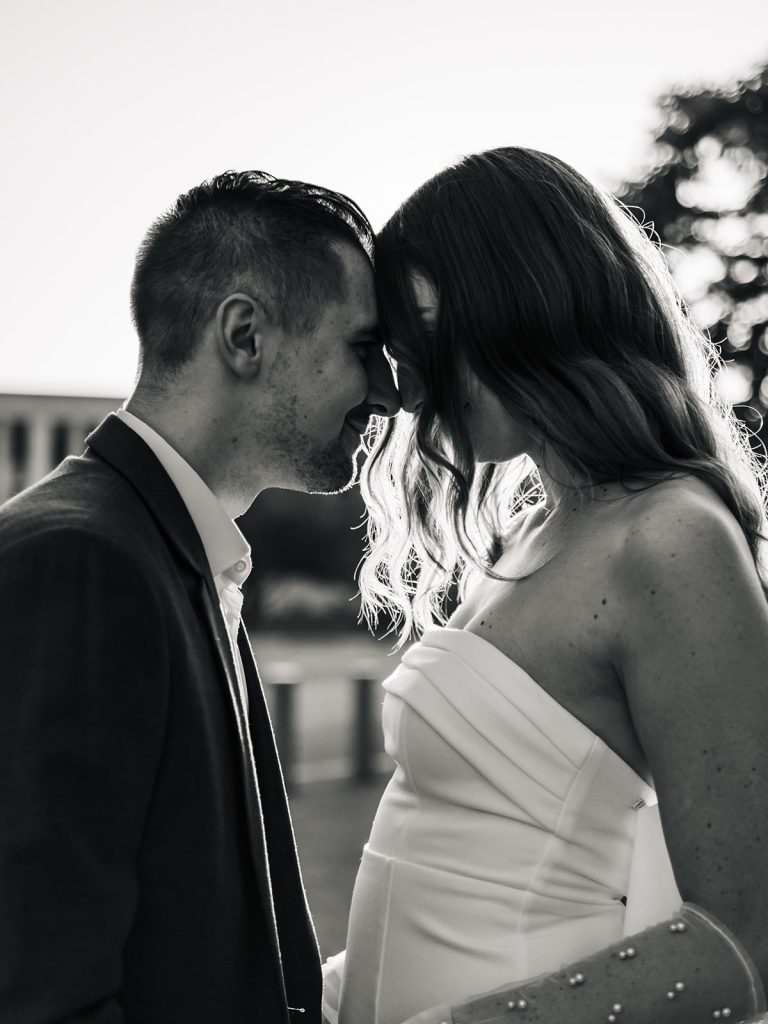 Romantic couple during Buffalo couples photography session