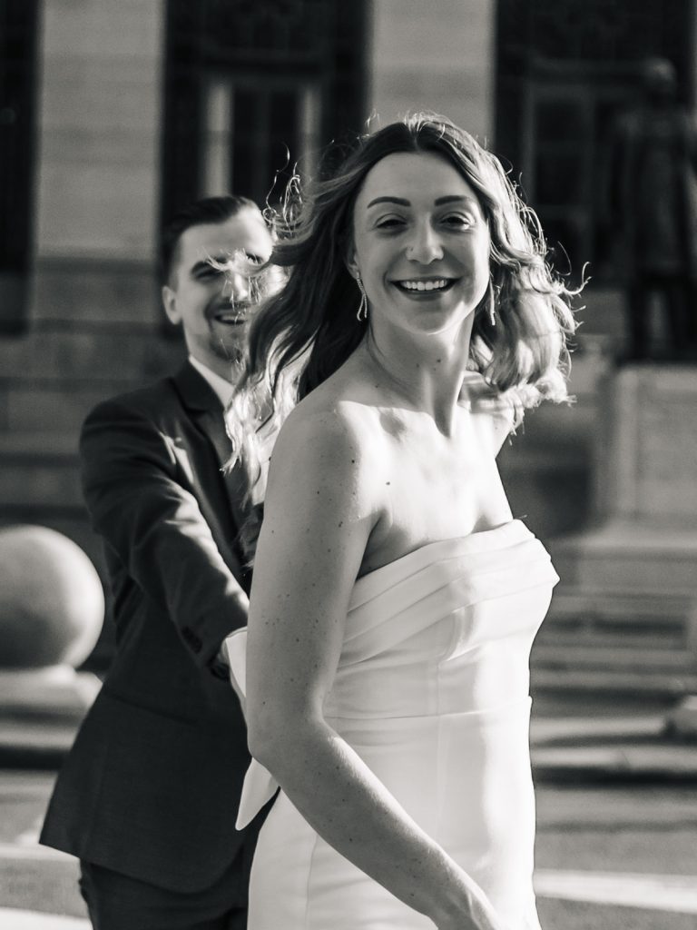 Romantic couple during Buffalo couples photography session