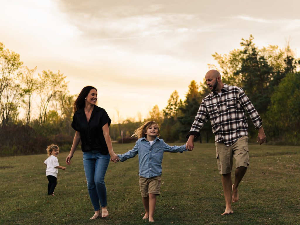 Natural family photography Buffalo showing real family connection without posing