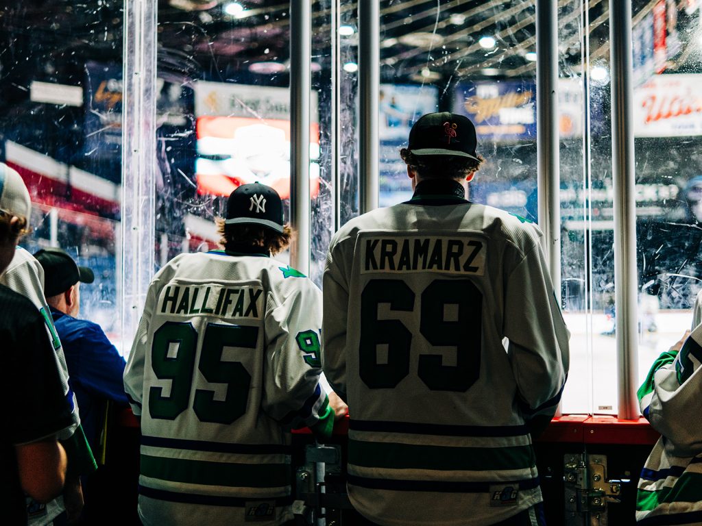 Last-minute family photography session Buffalo showing relaxed authentic preparation for Buffalo photographer for hockey families