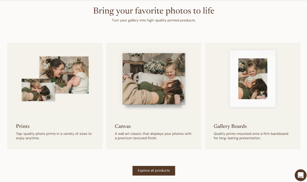 how to order prints from photography gallery